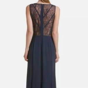 BCBG MAXAZRIA PARIS ARIEL BLUE LACE MERMAID GOWN FORMAL SIZE 0